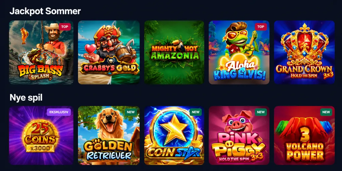 Spinlander Casino Jackpot Sommer og Nye spil spillemaskiner